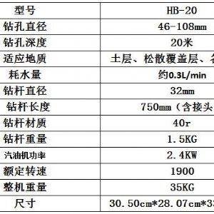 宏潤機(jī)械20米背包鉆機(jī)